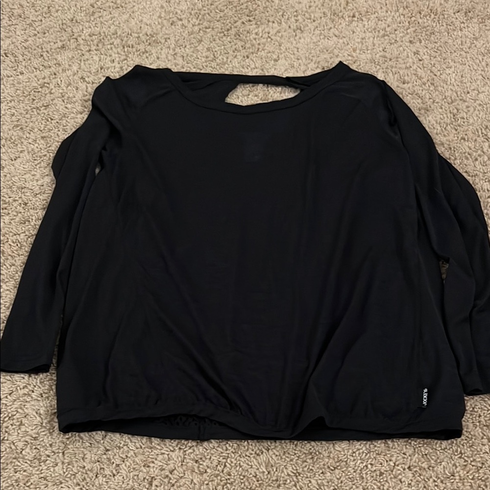 Jockey Black Relaxed Cut Out Blouse